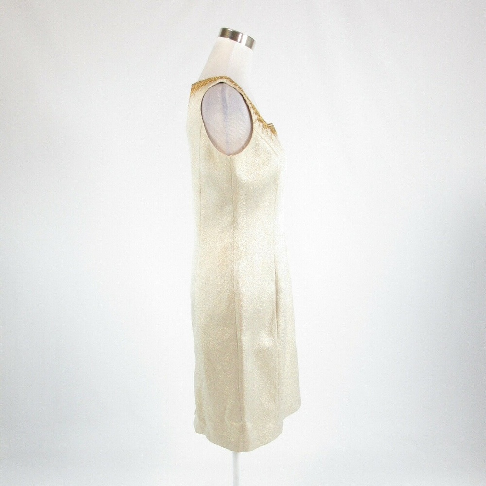 Kay Unger beige sleeveless dress 6 - Picture 5 of 8